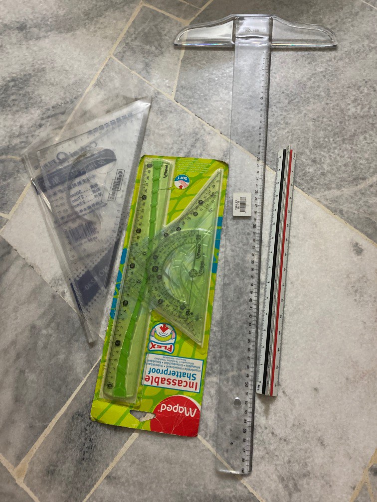 Architecture Drawing ruler (whole set), Hobbies & Toys, Stationery ...