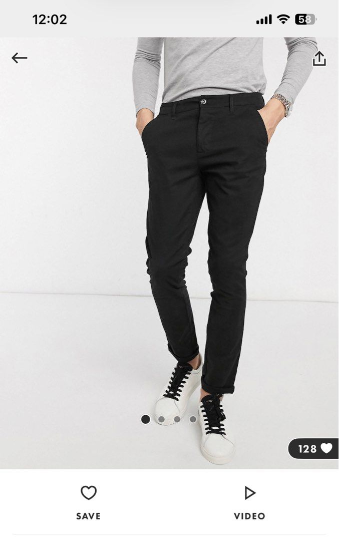 Asos top skinny chinos