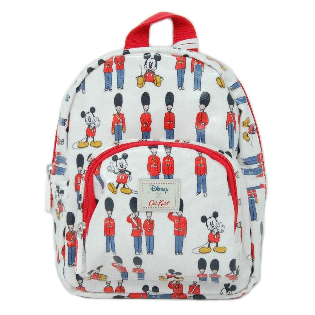 Authentic Cath Kidston Child Backpack Rucksack Mickey Guards Cream Oilcloth