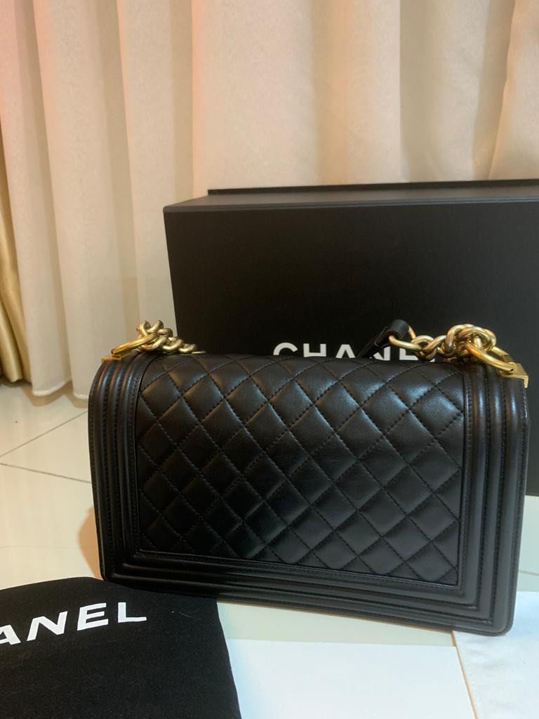 Authentic Chanel Le Boy Old Medium, Luxury, Bags & Wallets on Carousell