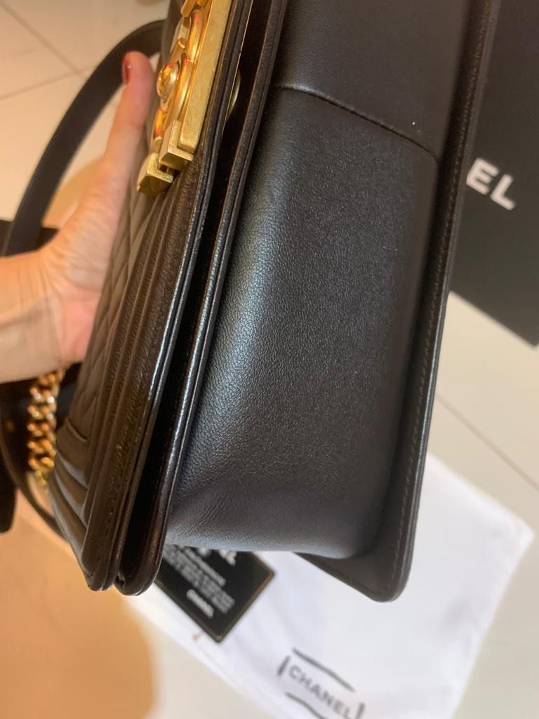 Authentic Chanel Le Boy Old Medium, Luxury, Bags & Wallets on Carousell