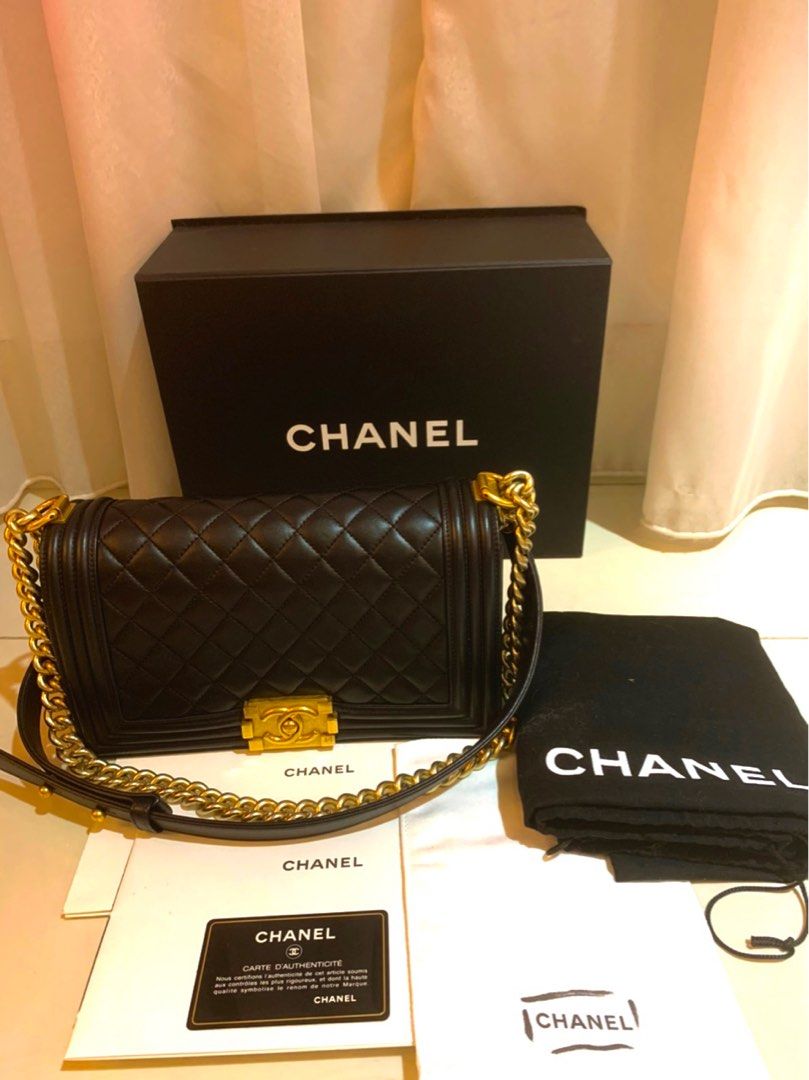 Authentic Chanel Le Boy Old Medium, Luxury, Bags & Wallets on Carousell