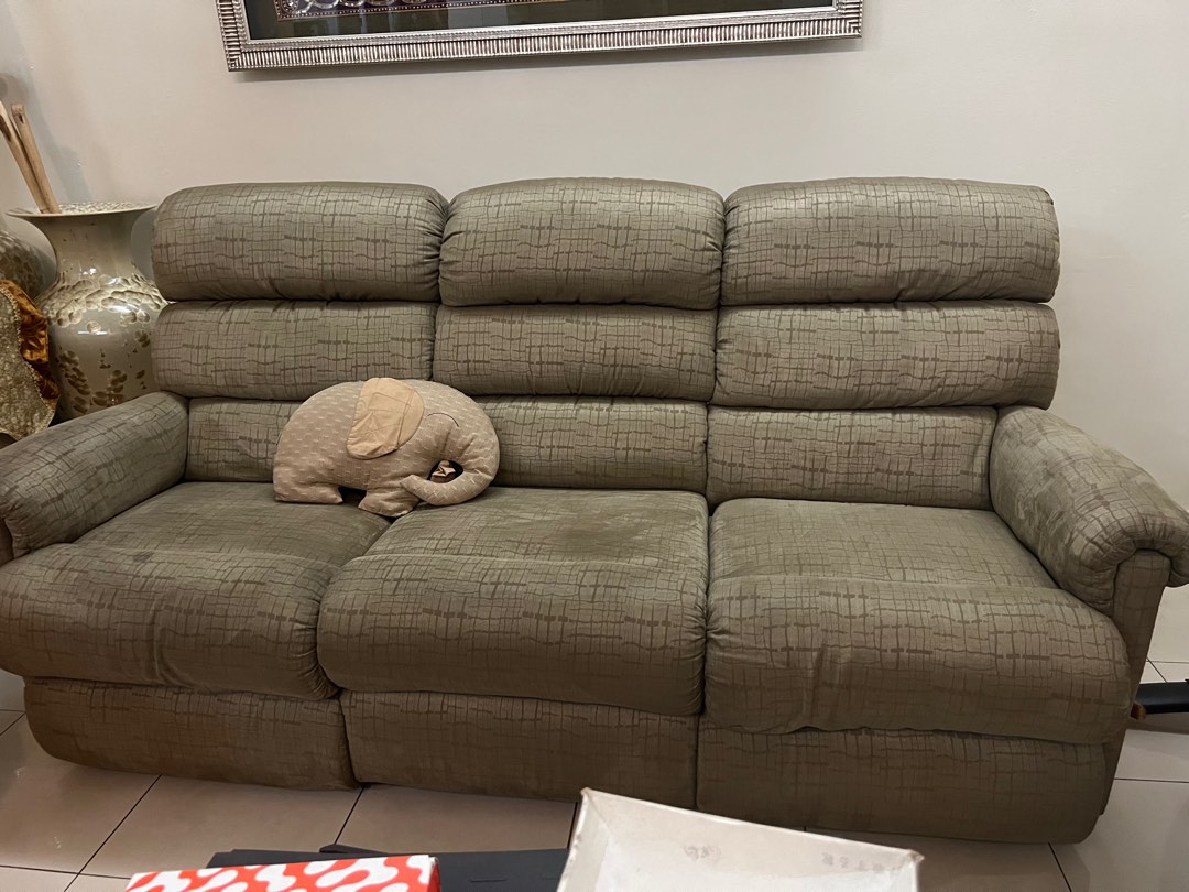 Authentic LaZBoy lazy boy Sofa 3 seater with recliner, Furniture