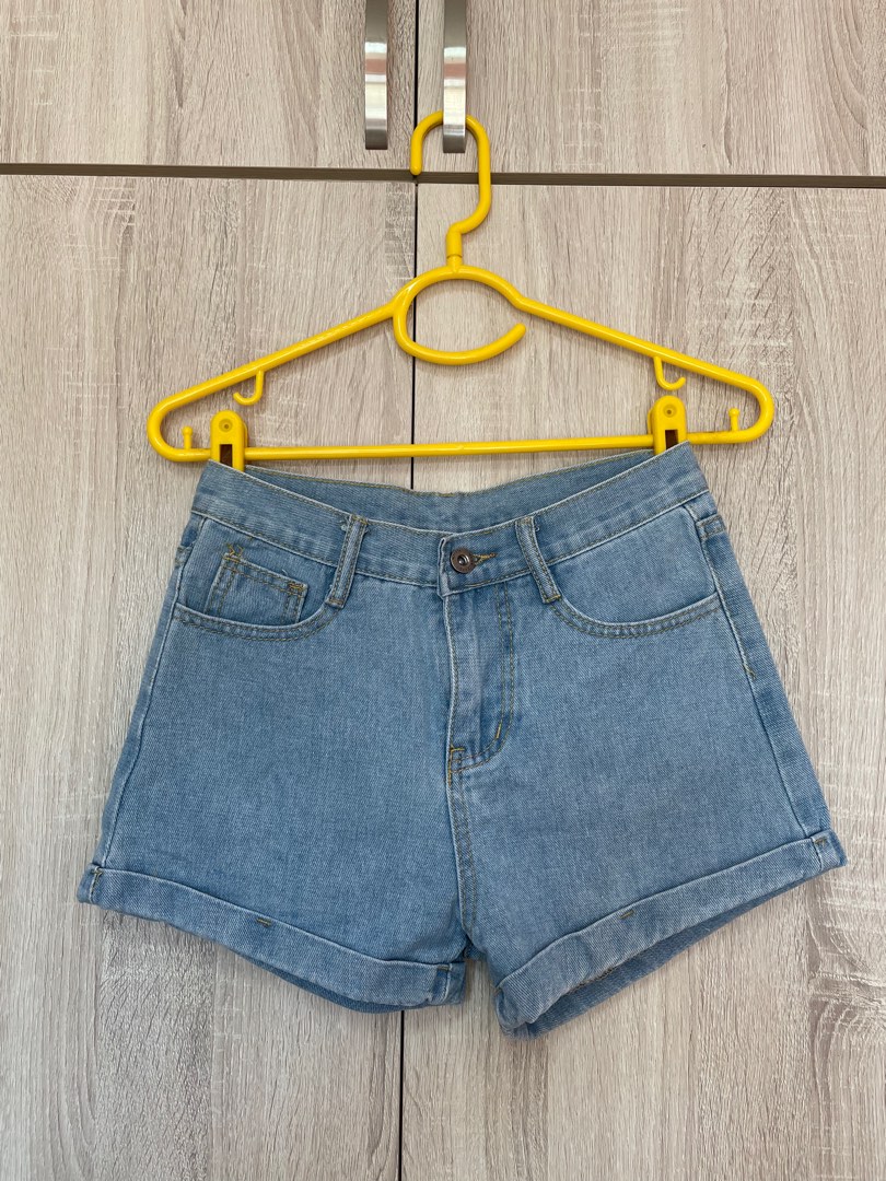 blue jean shorts