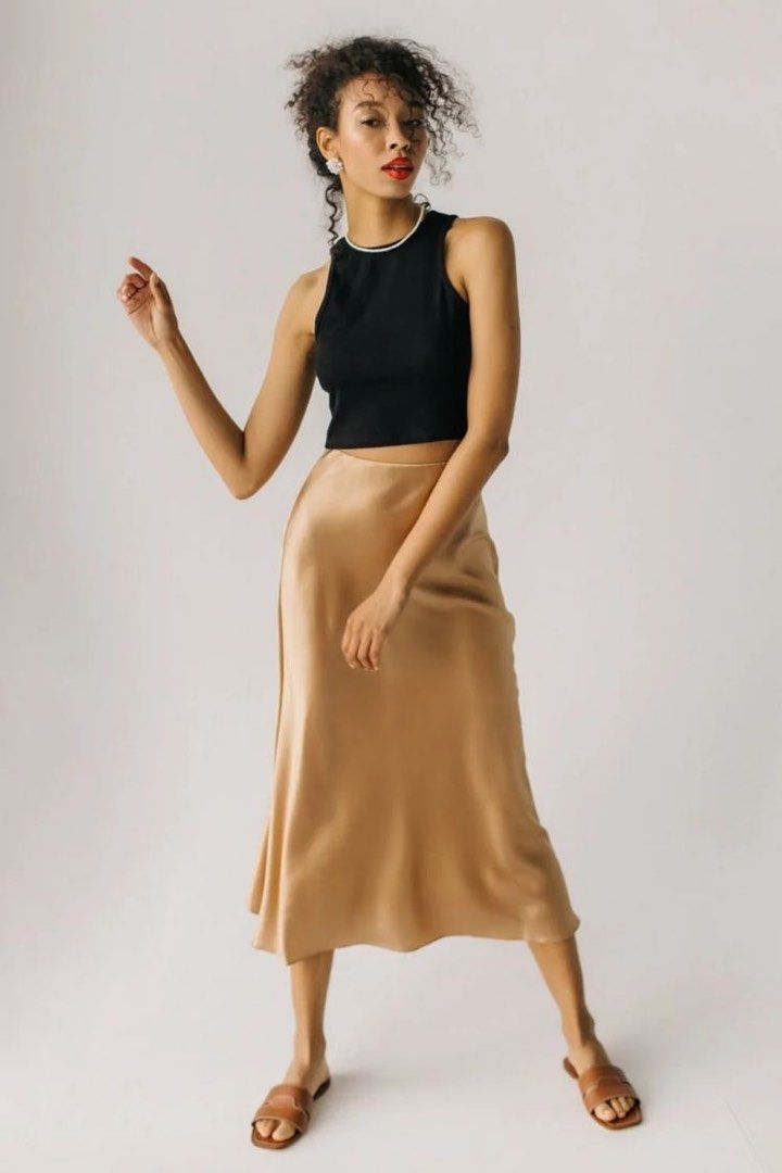Gold skirt shop cotton on