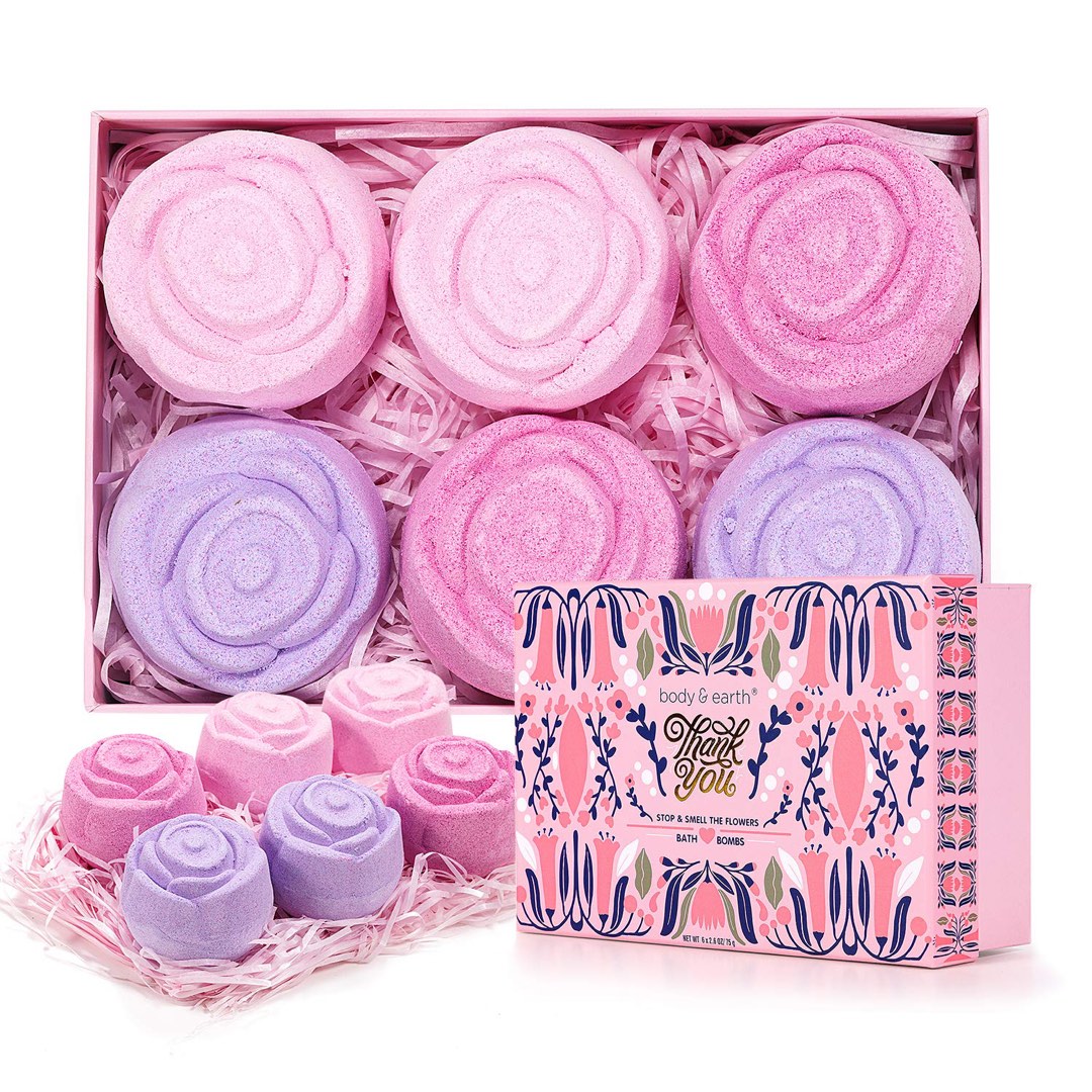 BNIB Rose Bath Bombs Set, Beauty & Personal Care, Bath & Body, Bath on