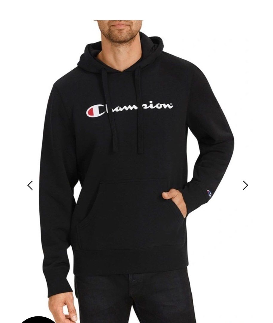 Champion black mens hoodie store