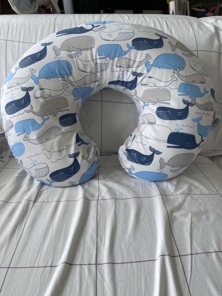Boppy with Whale Cover Babies Kids Nursing Feeding