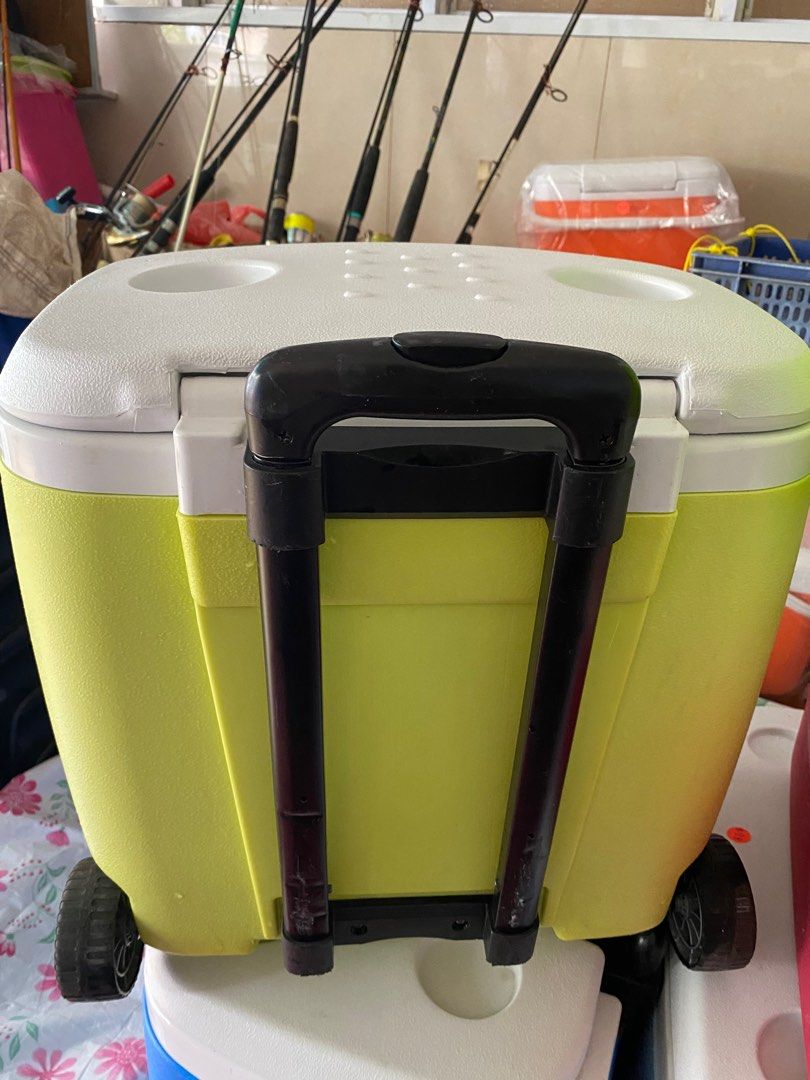 Brand New Cooler Box with Wheels, Sports Equipment, Fishing on Carousell