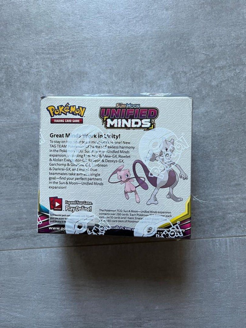 BRAND NEW SEALED] Pokmon TCG SM11 Unified Minds Booster Box, Hobbies &  Toys, Toys & Games on Carousell