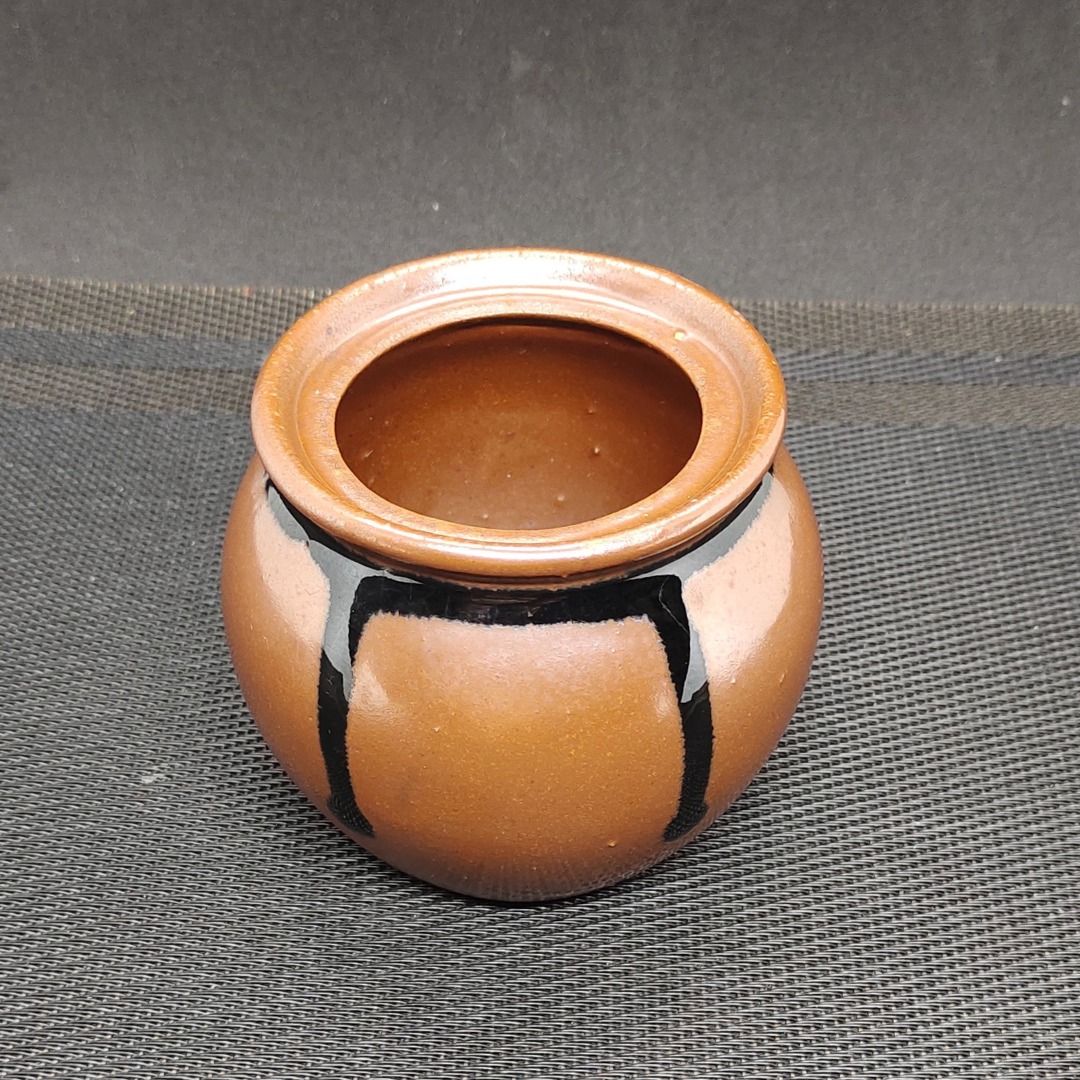 Brown Ceramic Jar/Pot/Vase/Planter, Furniture & Home Living, Home Decor