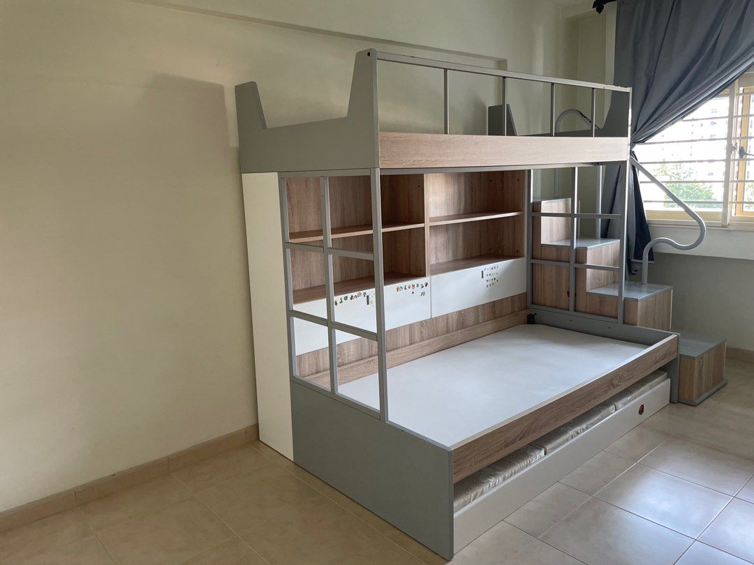 Bunk bed / double deck bed / loft bed (Preloved), Furniture & Home