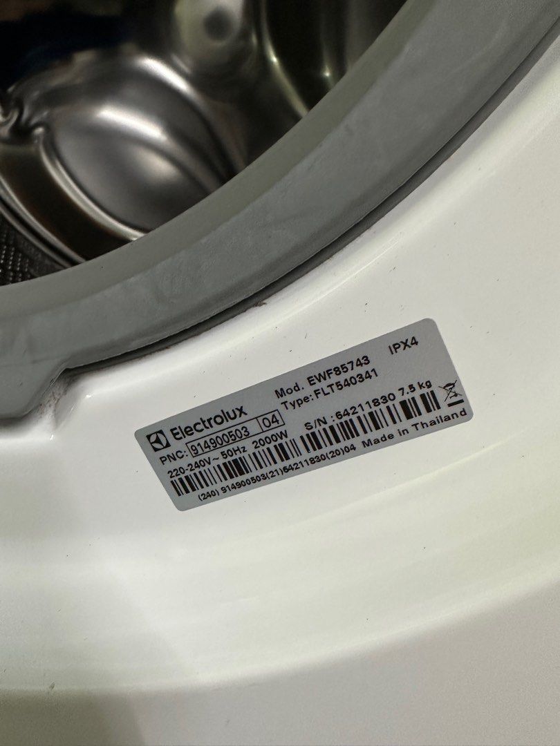 BUY NOW! ELECTROLUX 7.5kg Front Load Washer EWF85743, TV & Home