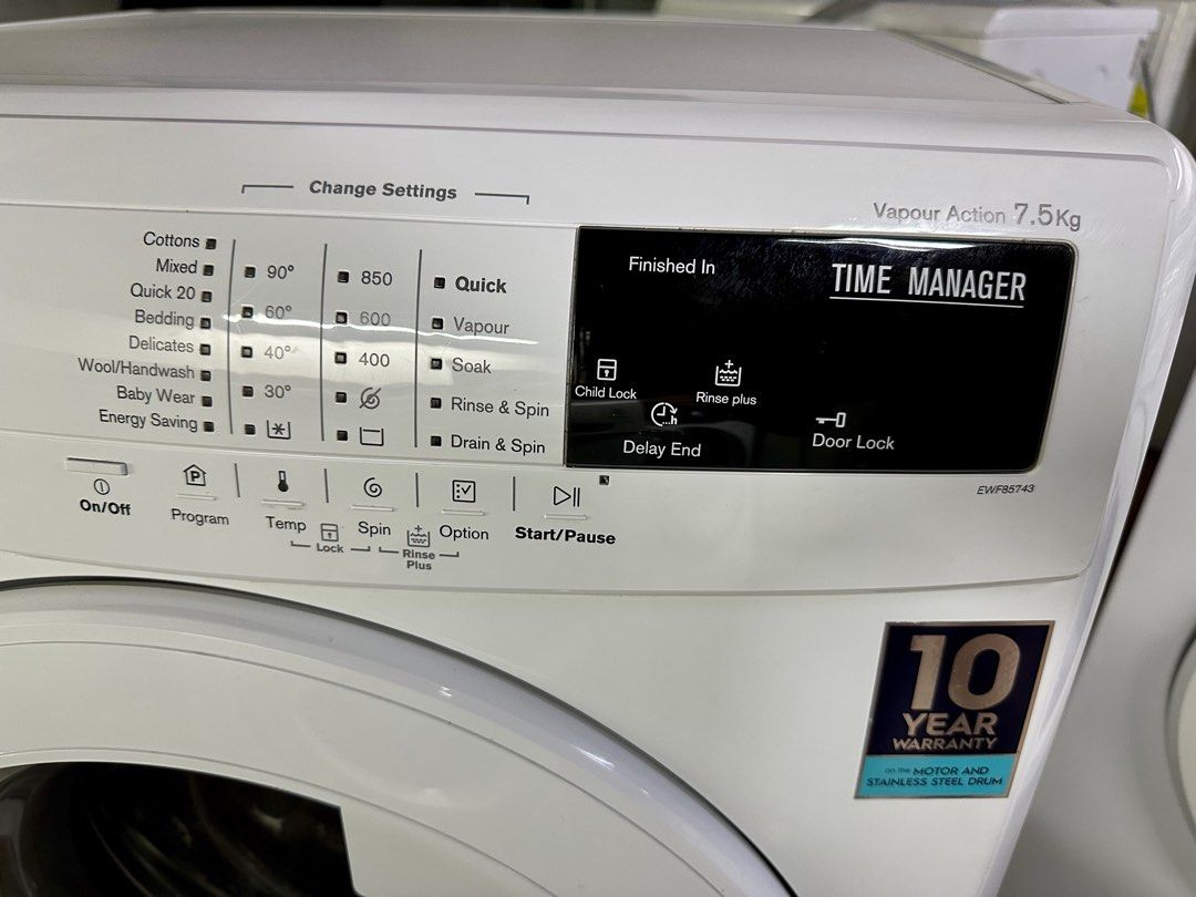 BUY NOW! ELECTROLUX 7.5kg Front Load Washer EWF85743, TV & Home