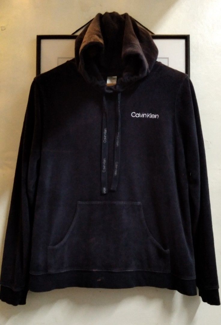 Calvin klein sales velour hoodie