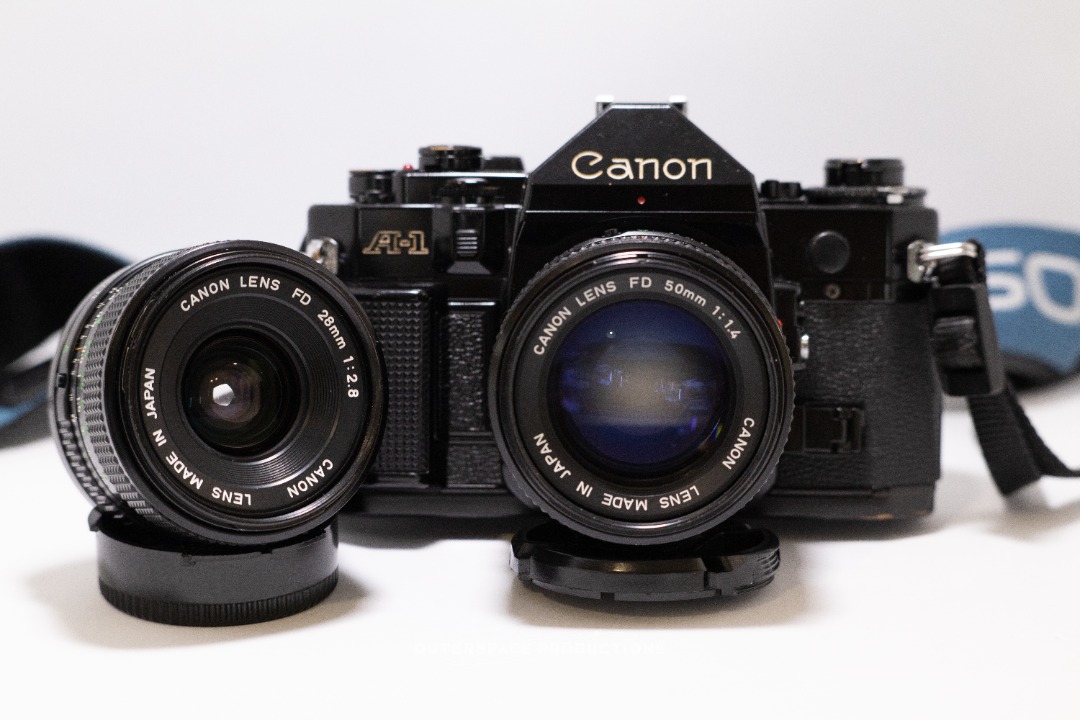 Canon A1 + Lens 50mm 1.4 FD + Lens 28mm 2.8 FD Film Camera, Photography