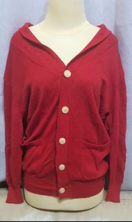 Cardigan rajut merah