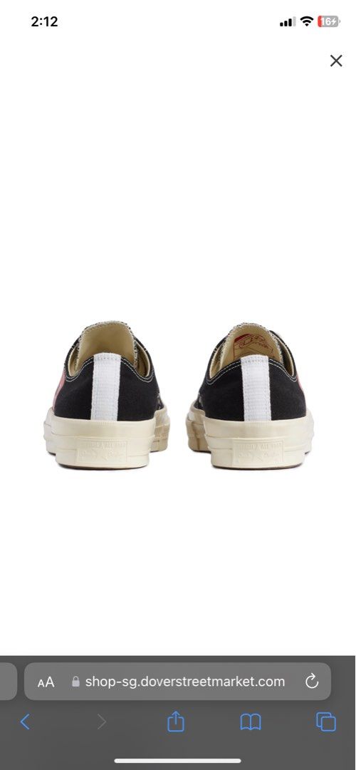 Cdg converse size hotsell 3