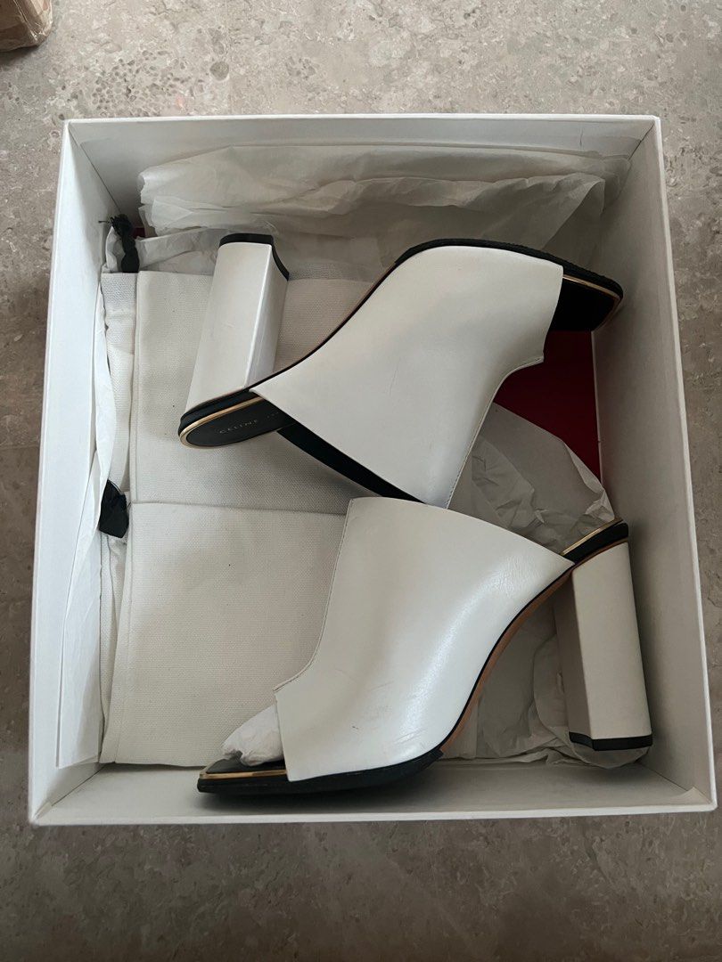 White sales designer heels