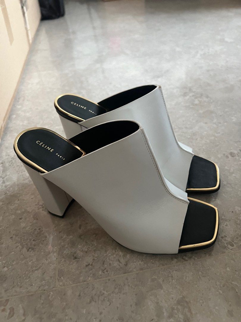 Amina Muaddi Alexa Glass 105mm mules | Designer Collection | Coveti