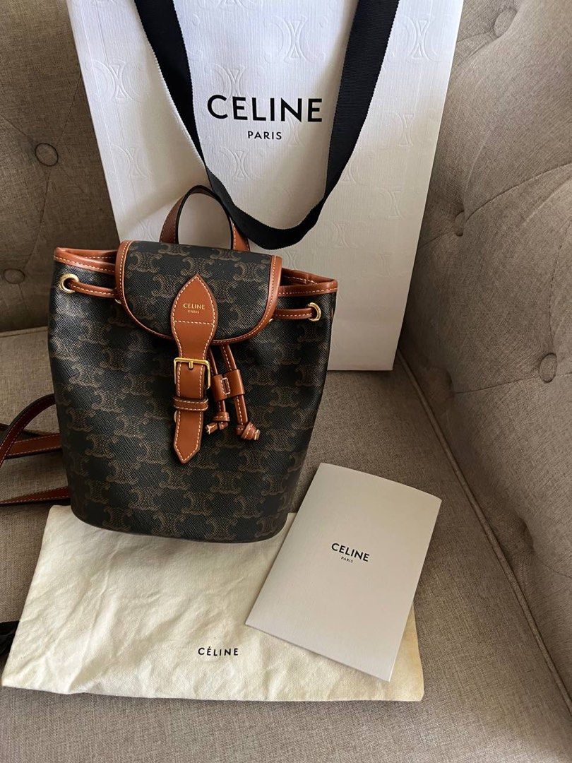 Celine Mini Folco Backpack, Luxury, Bags & Wallets on Carousell