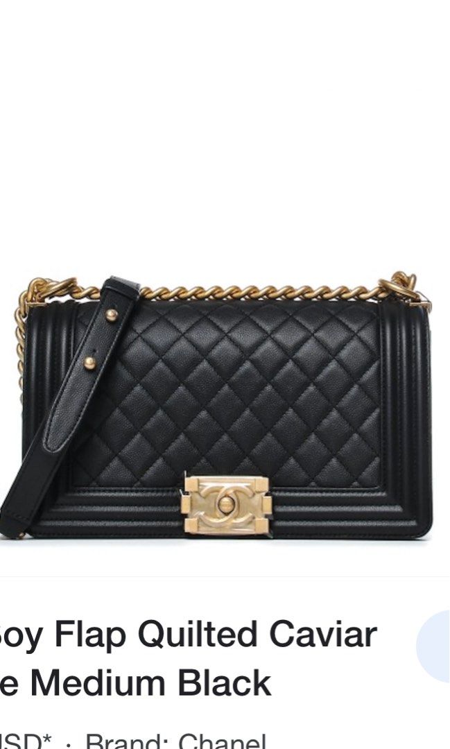 Chanel Boy Gold Hardware, Luxury, Bags & Wallets on Carousell