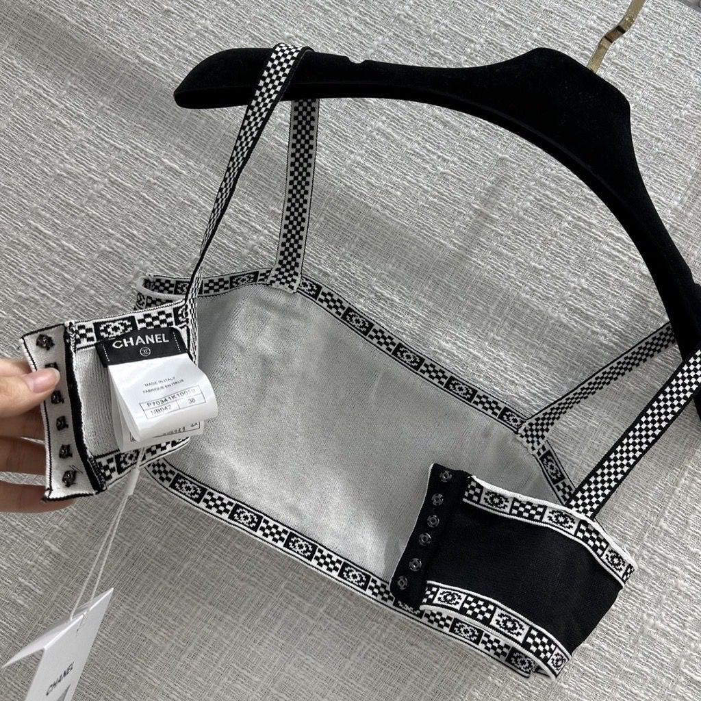 Chanel Bralette Top Cruise 2022 23 Collection Luxury Apparel on