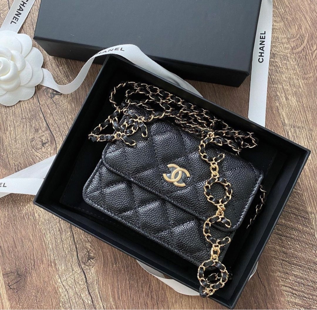 Chanel clutch with COCO Chain, Luxury, Bags & Wallets on Carousell