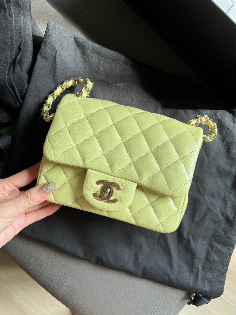 RARE Chanel Mini Flap Bag 2022 (Light Lime Green), Luxury, Bags & Wallets  on Carousell