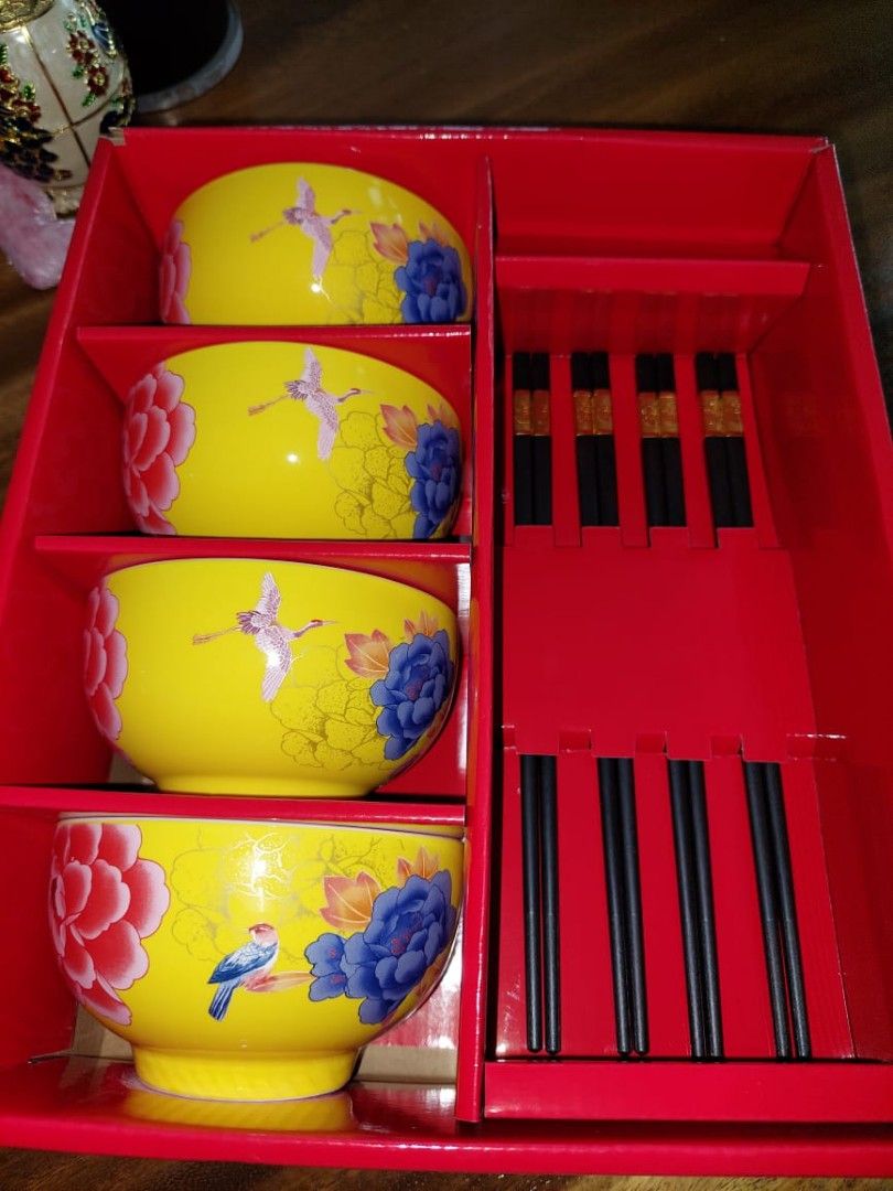 Chinese style bowl set, Furniture & Home Living, Kitchenware