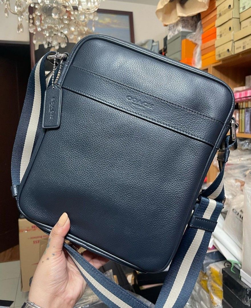 Coach Charles Flightbag in Navy Blue Men s Fashion Bags Sling Bags on Carousell