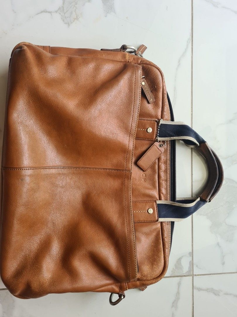 Coach leather laptop bag, Men's Fashion, Bags, Briefcases on Carousell