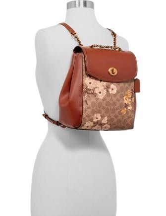 Parker convertible backpack 16 in signature canvas with prairie floral print on sale