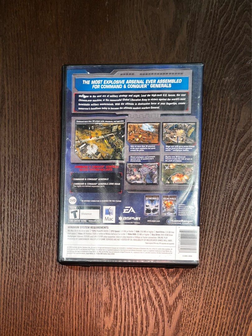 Command & Conquer : Generals Deluxe Edition + Manuals & Box Apple Mac