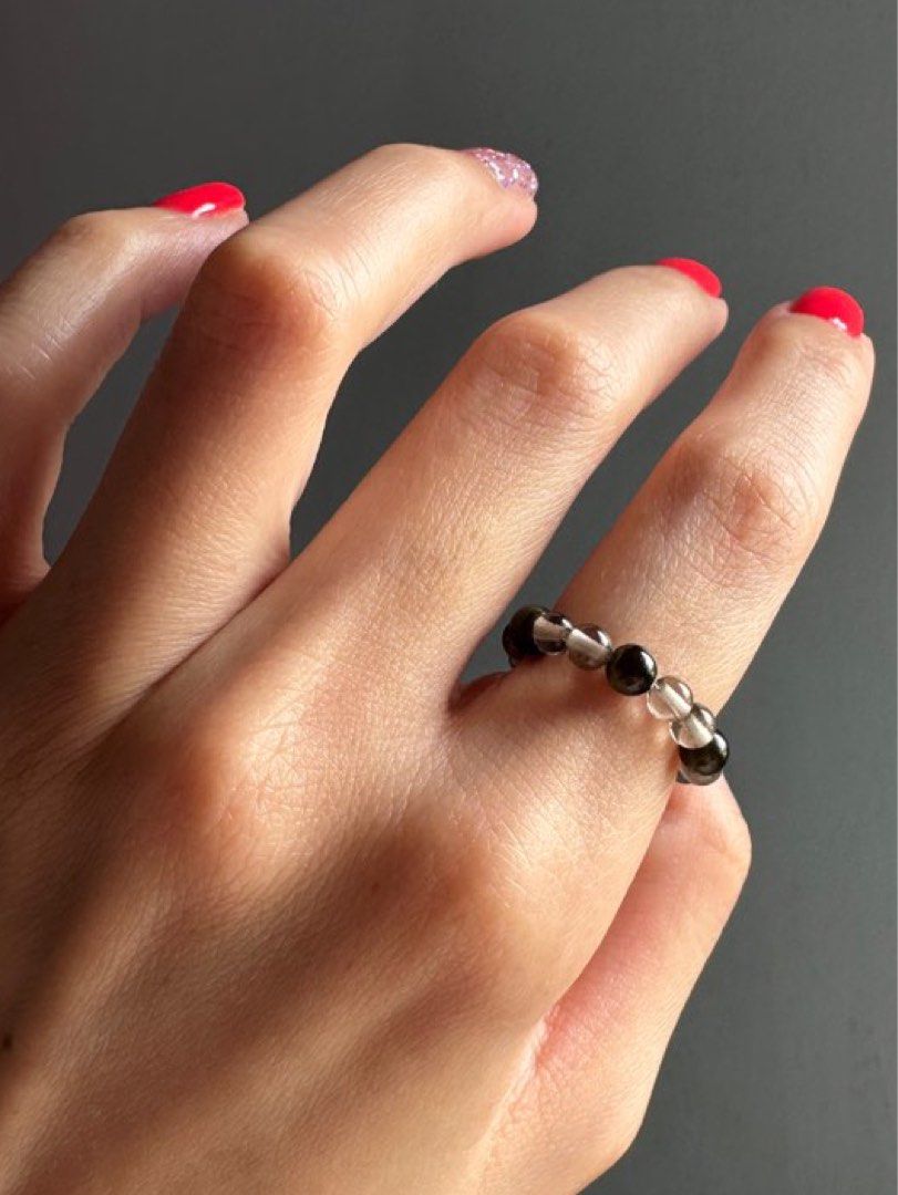 Gold obsidian ring shop