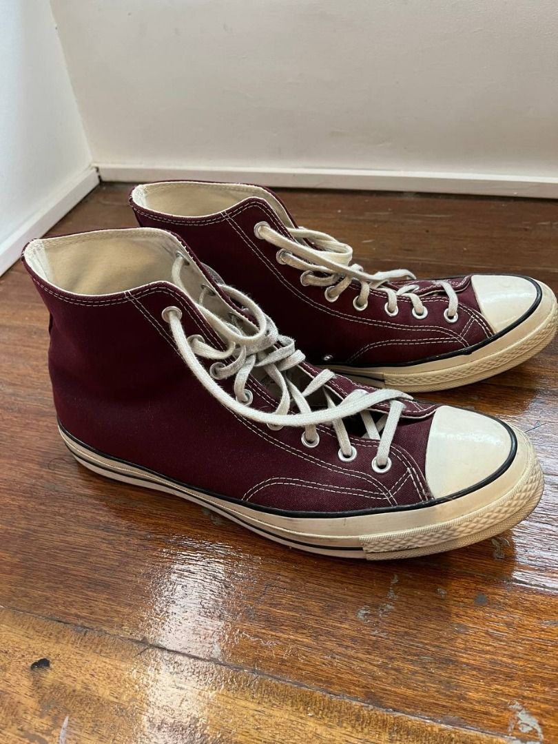 Burgundy high top top converse tumblr