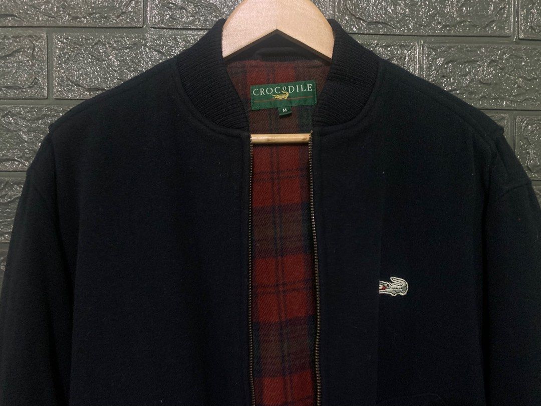 Crocodile Cartoon Pattern Print Men's Bomber Jacket