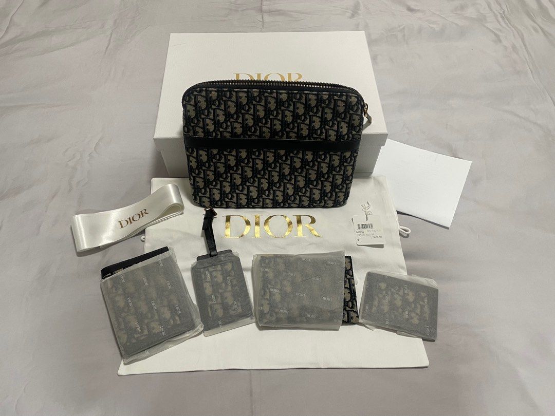 Dior oblique travel kit new arrivals