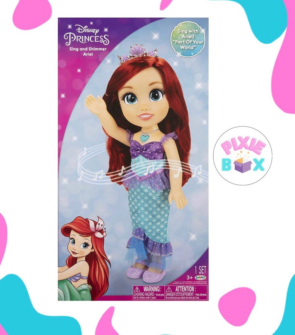 Disney Princess Ariel Doll Sing & Shimmer Toddler Doll, Hobbies & Toys ...