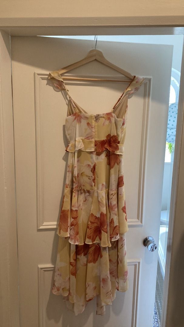 Dotti Yellow Floral Midi Dress Women s Fashion Clothes on Carousell