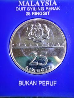Duit Syiling Perak Peringatan Commemorative Coin Rm25 1989 Mesyuarat Ketua-Ketua Kerajaan Komanwel