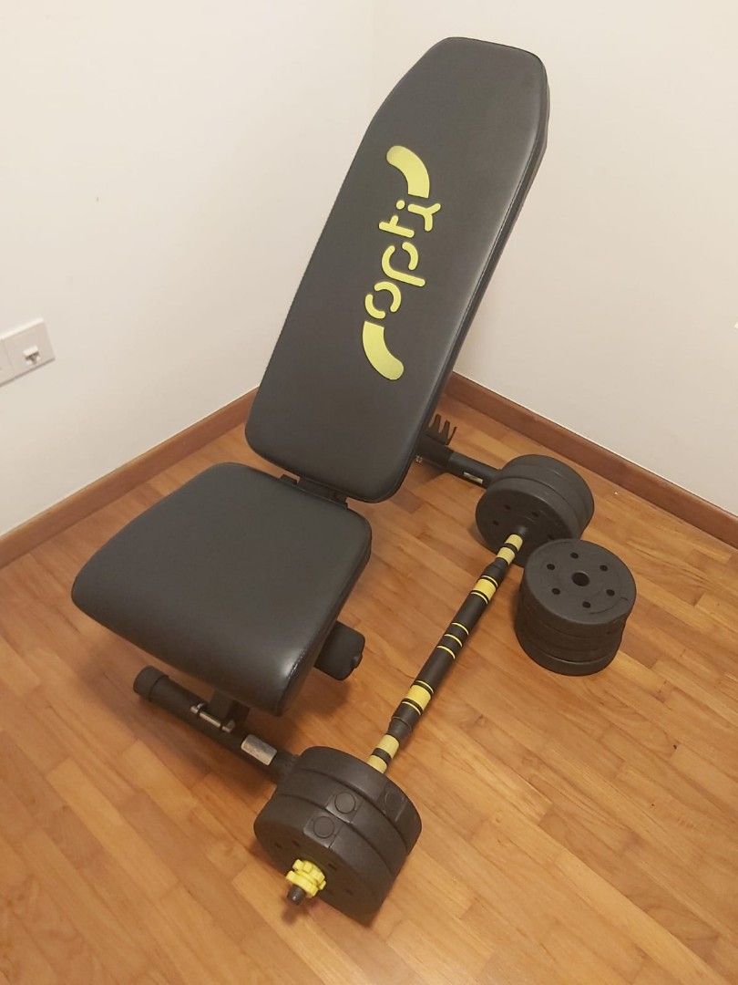 Exercise bench and weights Sports Equipment Exercise Fitness