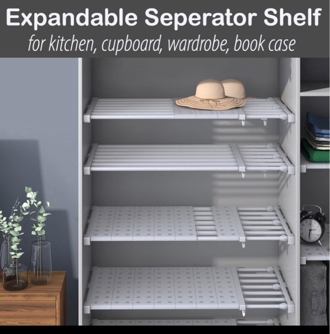 Extendable wardrobe organiser/ Adjustable closet rack / no drill no