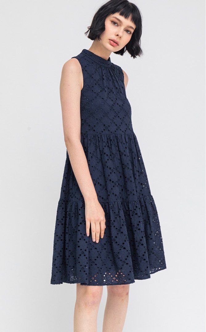 Eyelet outlet swing dress