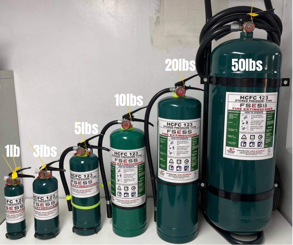 Fire Extinguisher 10lbs HCFC123 (ABC Type), Commercial & Industrial