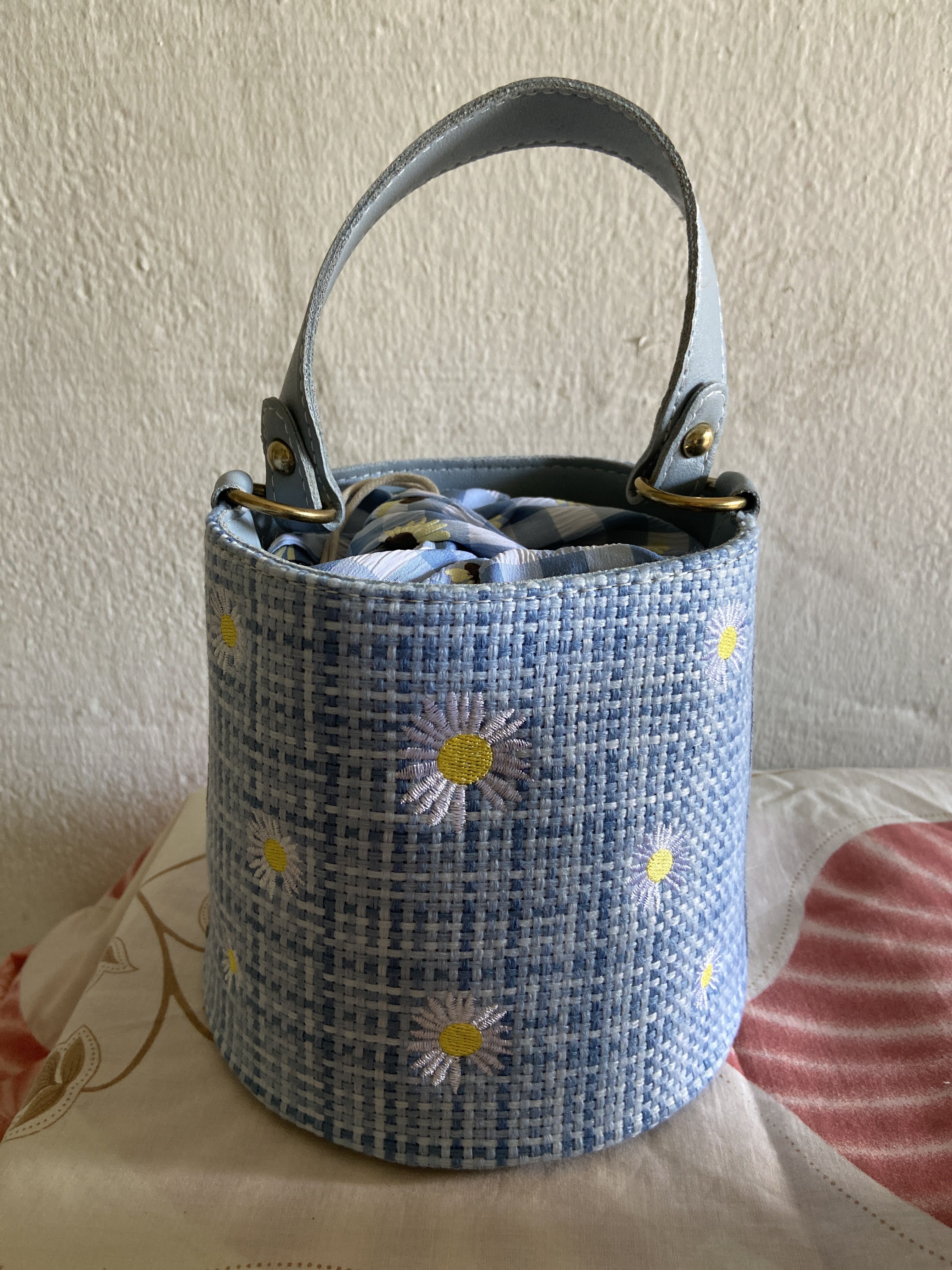 Flower Bucket Bag Korean, Women's Fashion, Bags & Wallets, Crossbody