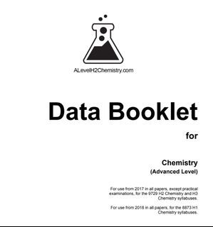 FOC H2 CHEMISTRY DATA BOOKLET!!!
