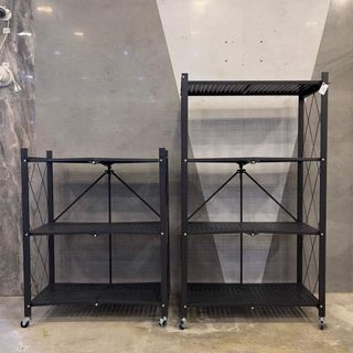 Foldable / collapsible multi purpose rack organizer with wheels / space saver storage rack(available in 3 and 4 layer) BRAND NEW