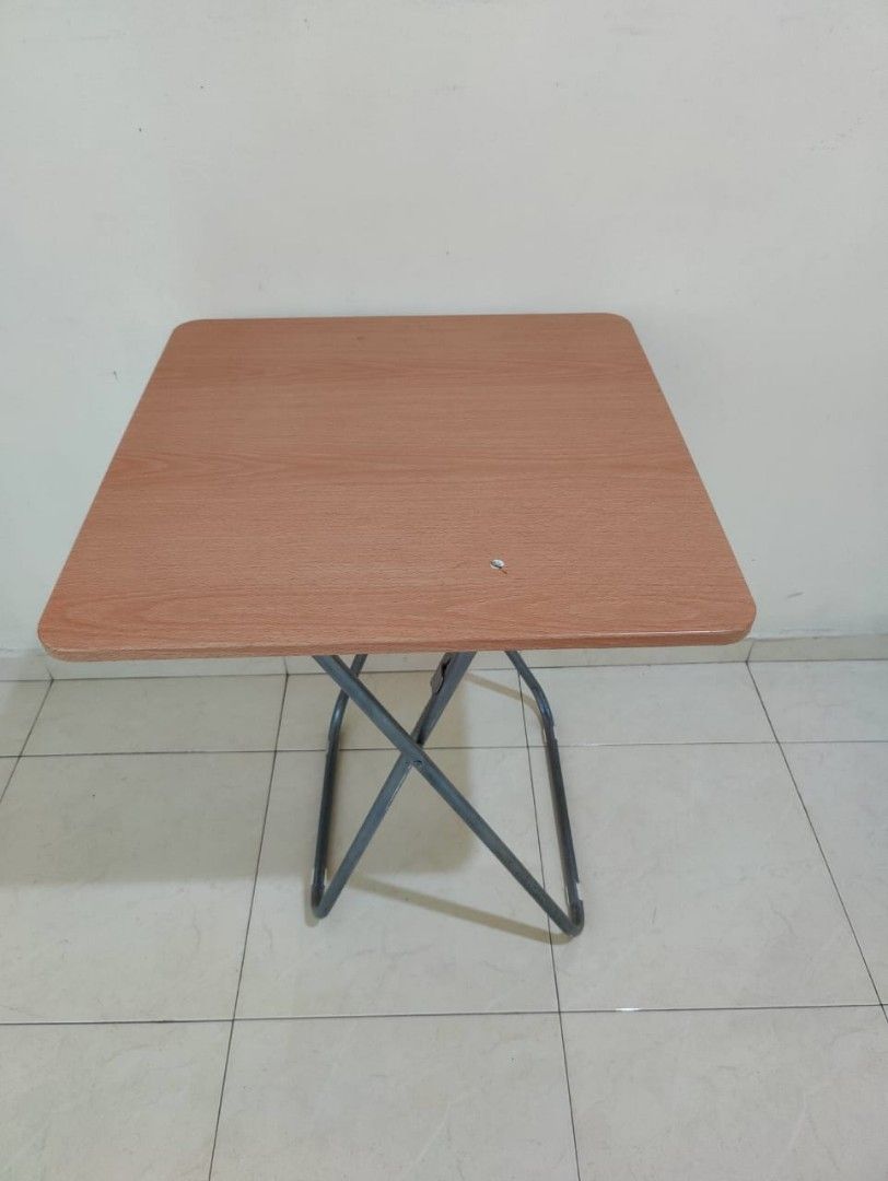 Used Square Foldable Table Foldable Table (used), Furniture & Home Living, Furniture, Tables ...