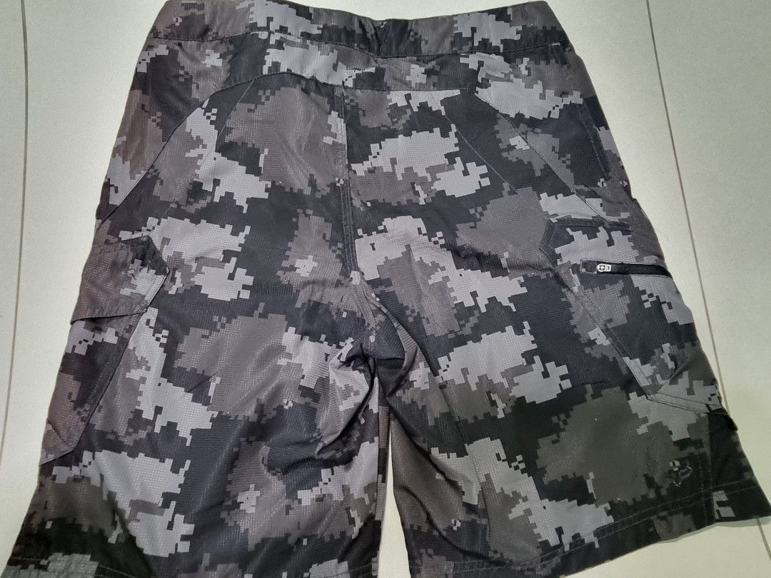 Fox Racing Grey Camo Cycling Shorts Men s Fashion Bottoms